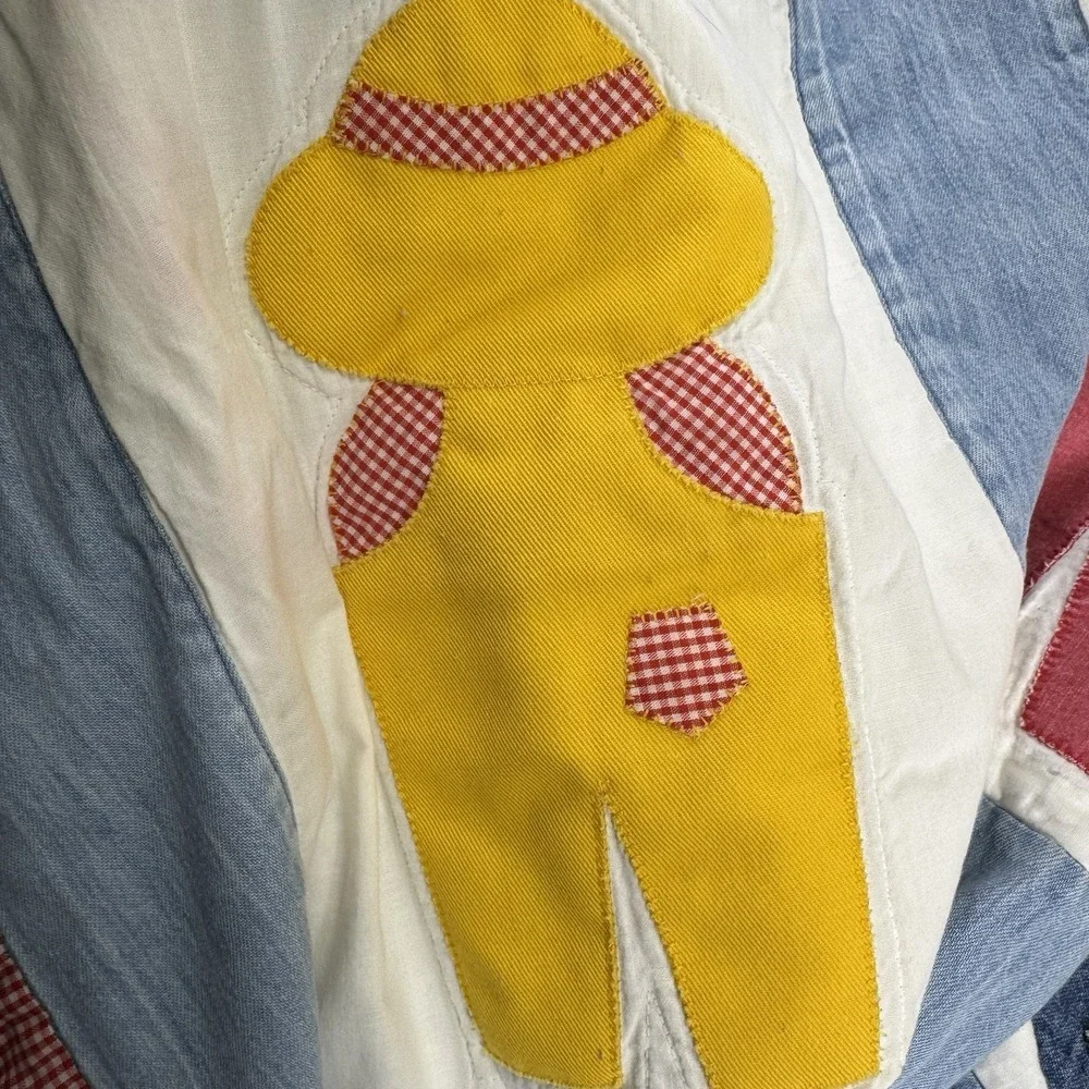 Vintage 1993 KIDS IN OVERALLS Colorful Quilt 64